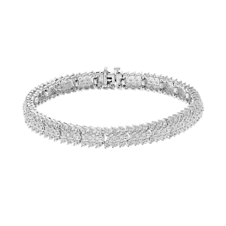 1 Carat T.W. Diamond Sterling Silver Bracelet