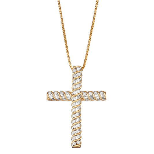 1/2 Carat T.W. Diamond Cross Pendant