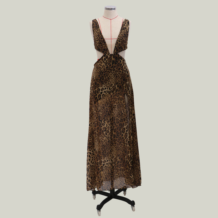 Chiffon Leopard Party Dresses